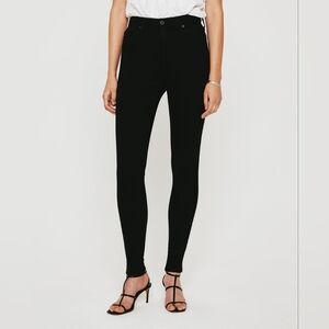 AG Mila Black Super High Rise Skinny Jeans Size 24